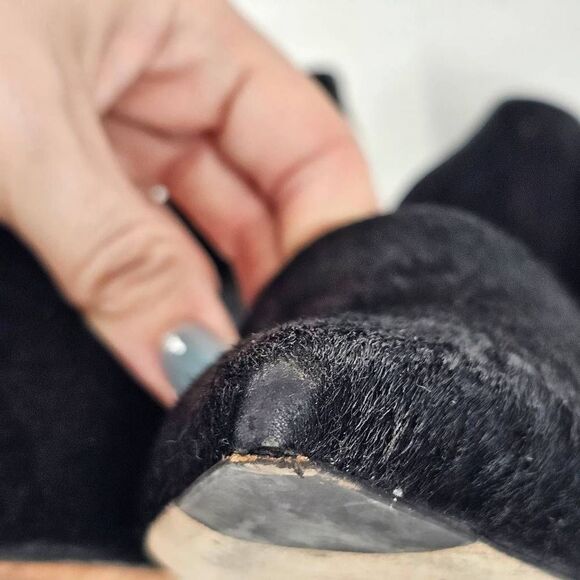 VINCE Claire Pony Hair Leather D'Orsay Pumps Black 9.5 - Picture 7 of 11